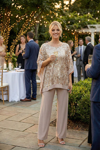 Eva USA 3443 Long Formal Cape Pant Set