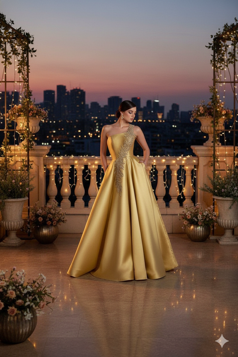 Terani Couture 1912E9202 One Shoulder Floor-length Ball Gown
