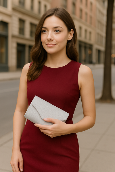 Sparkly Envelope Clutch Purse – Black Gold or Silver | HBG-105240S