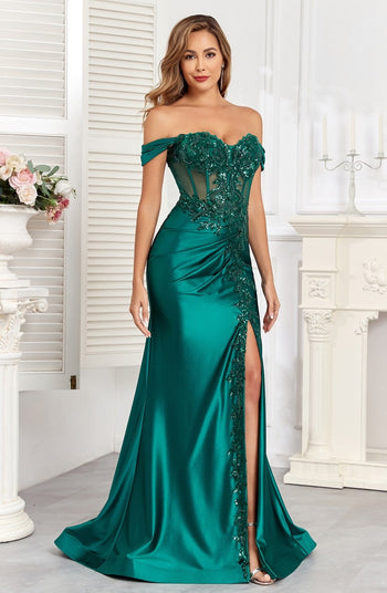 High Couture Dusty Blue Prom Dresses