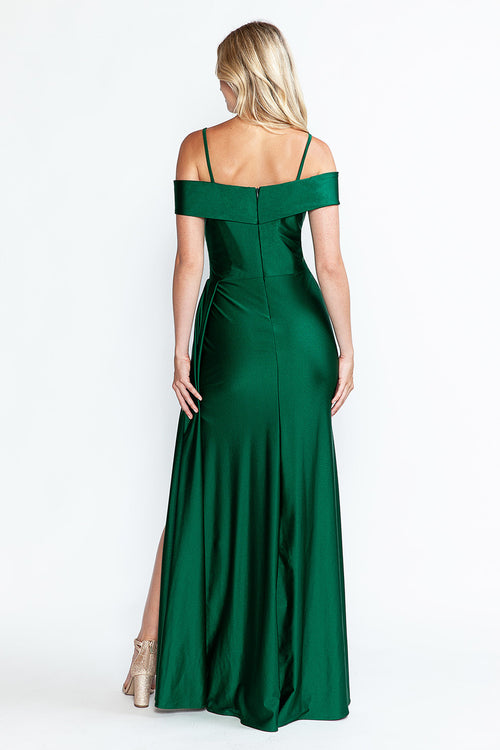 Formal Dress Off The Shoulder Pleated Ruched Prom Gown By Lenovia 5320-New Collection