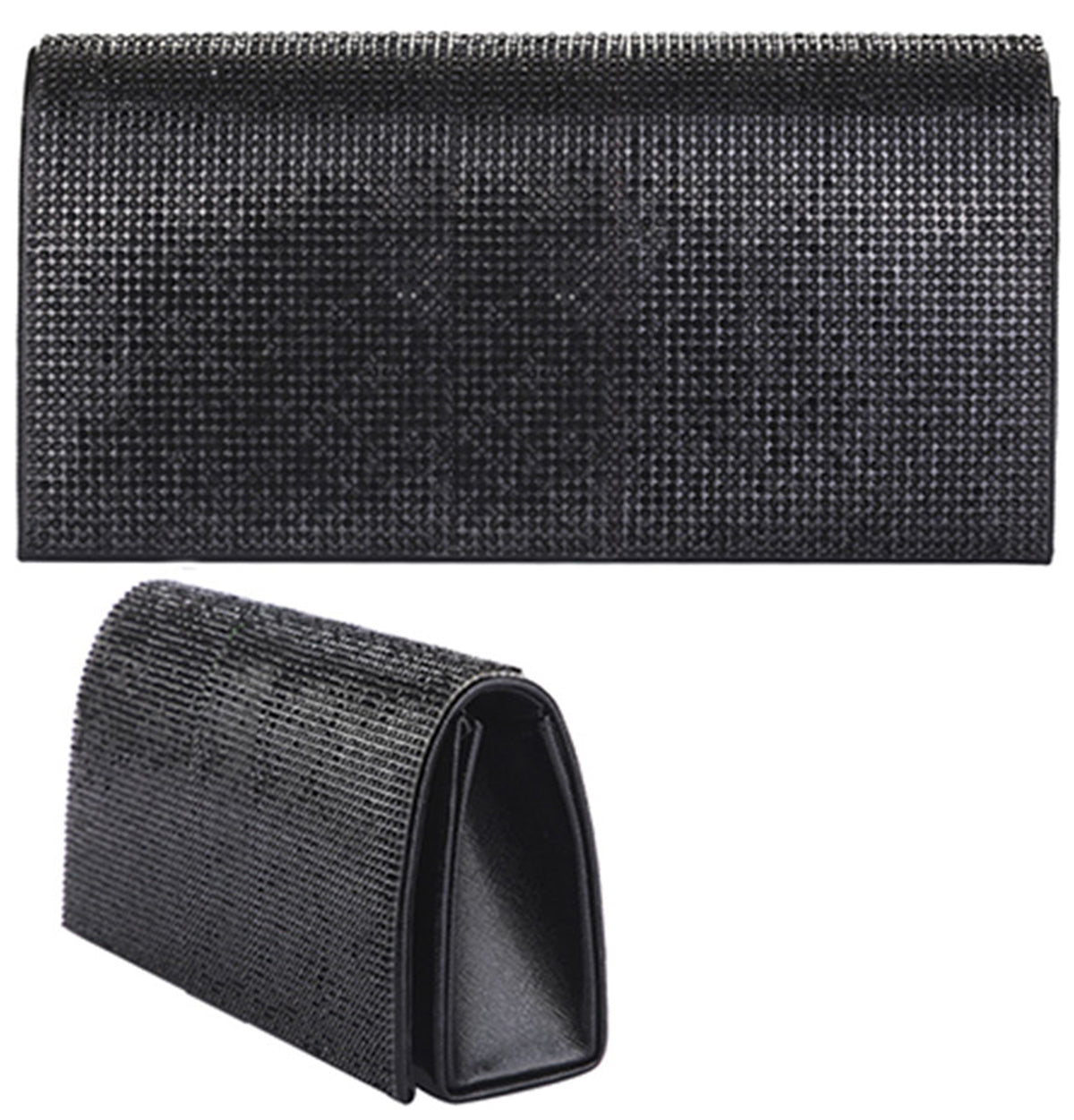 Crystal Rhinestone Clutch Purse – Silver Gold or Black | SKU LA-6128