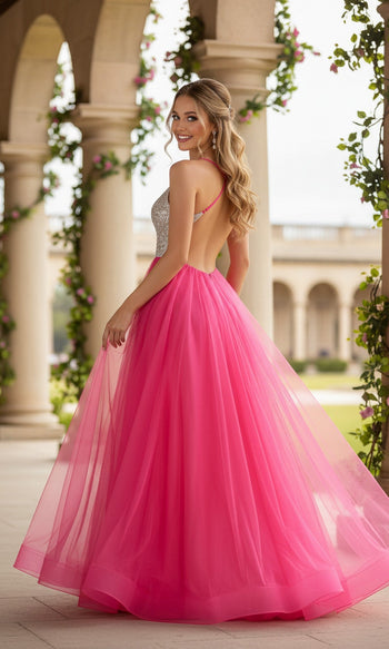 La Femme Neon Pink Dresses