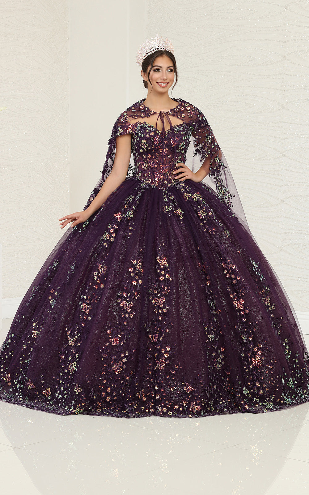 Layla K EGGPLANT Ball Gowns