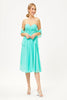 May Queen MQ1161 Ruched Twist Front A Line Lace Up Back Cocktail Dress