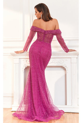 High Couture Fuchsia Formal Dresses