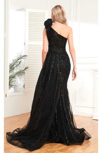 High Couture NR2342 Beaded Sequin Long Formal Evening Slit Dress