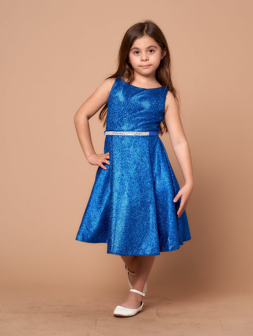 Calla D817 Glitter Sleeveless Short Dress