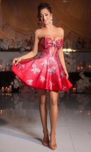 Red And Silver Homecoming Dresses