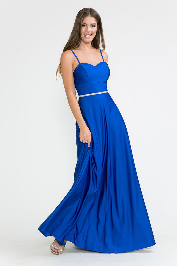 Evening Dress Spaghetti Strap Embellished Formal Gown By Lenovia 5260