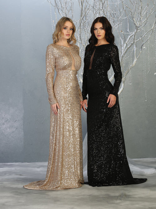 Gold Christmas & Holiday Dress In Satin By RQ7795