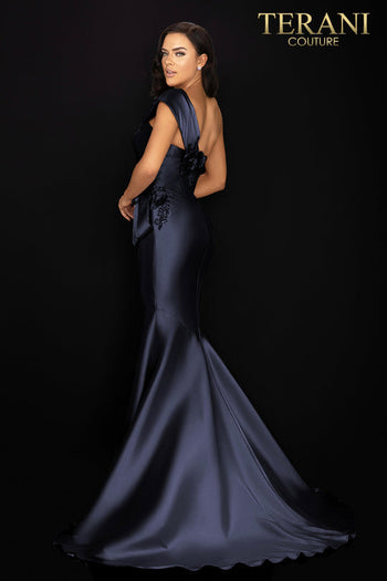 Terani Couture 2011M2160 Asymmetrical One Shoulder Evening Gown