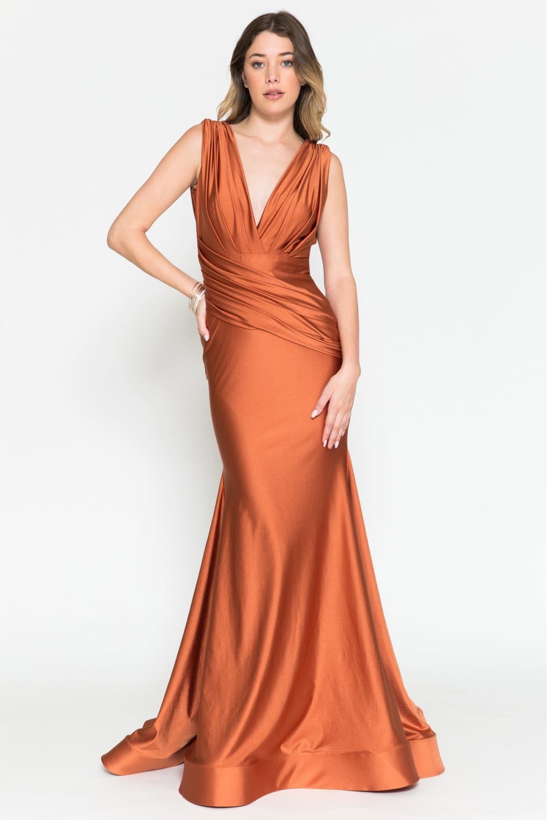 Amelia Burnt Orange One Shoulder Sweetheart Neckline shops Mermaid Formal Dress 4