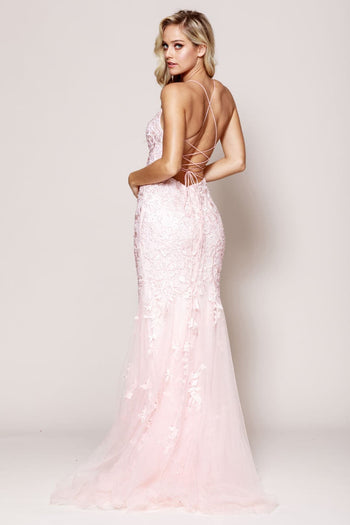 Embroidered Formal dress - LAA799