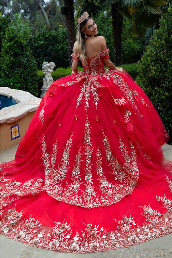 Applique Off Shoulder Ball Gown by GLS Gloria GL3522 - Quinceanera Dresses