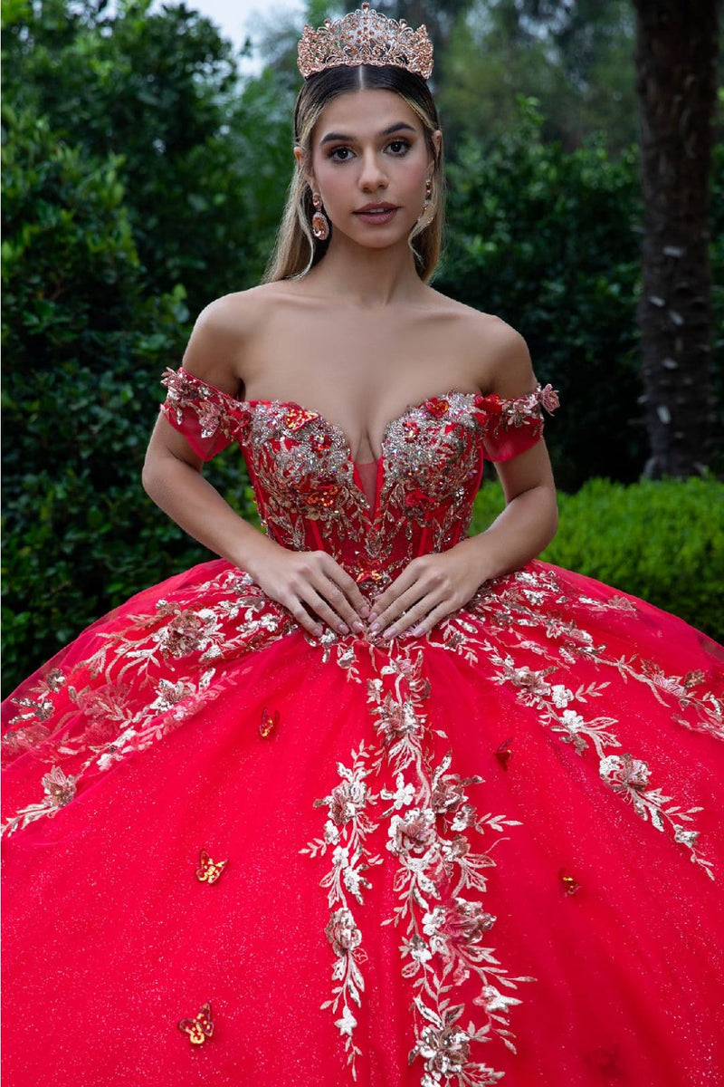 Red And Gold Quinceanera Dresses