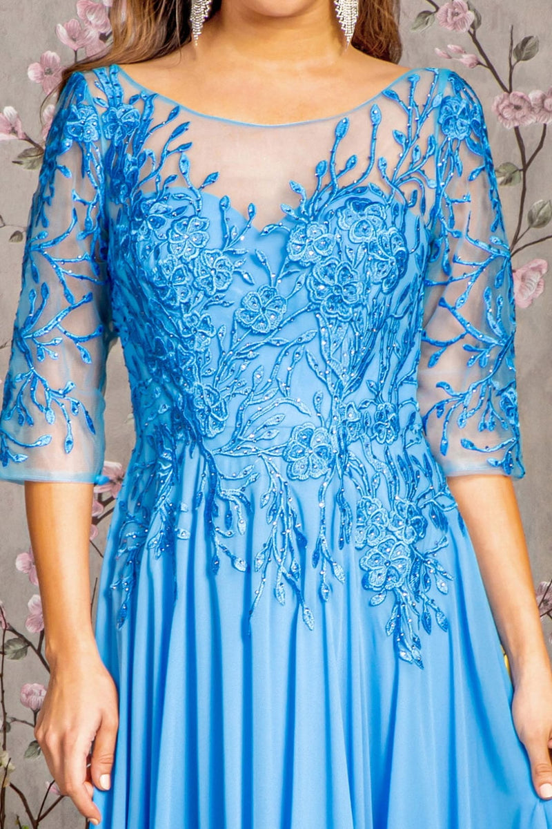 GLS by Gloria GL3445: Enchanting Illusion Evening Gown for Formal Occasions