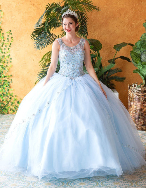 Beaded Sleeveless Illusion Quinceanera Dress by Calla KY77621X-Quinceanera Dresses-ABC Fashion
