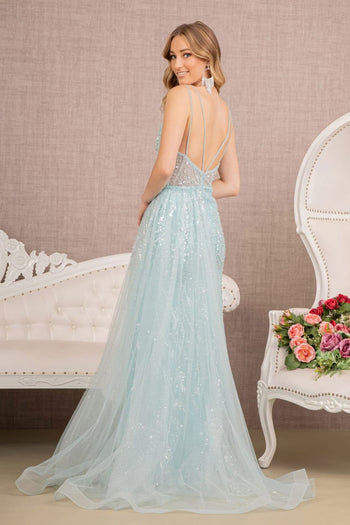 Beaded Sleeveless Overskirt Gown by GLS Gloria GL3119 - Long Formal Dresses