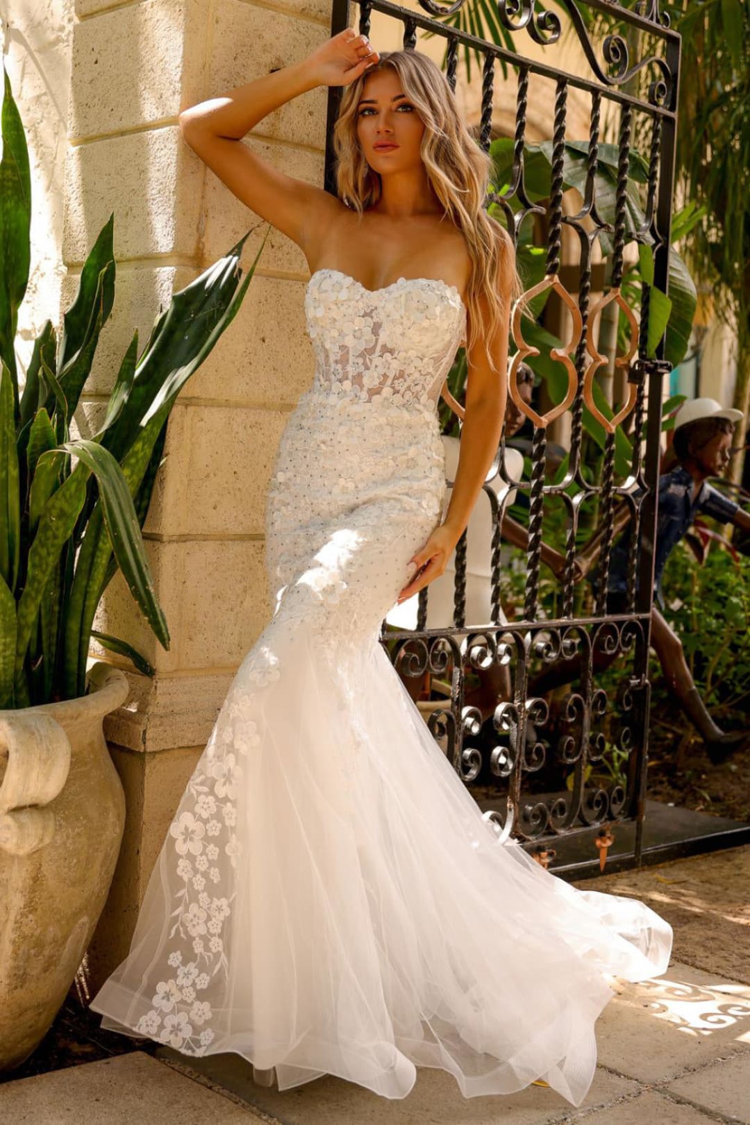 Bridal Dress Sweetheart Beaded Mermaid Gown By Amelia Couture SU081 - WHITE / 2 - Dress
