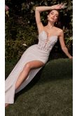 Ladivine Off White Sexy Wedding Gown Corset Long Bridal Dress CDS465W