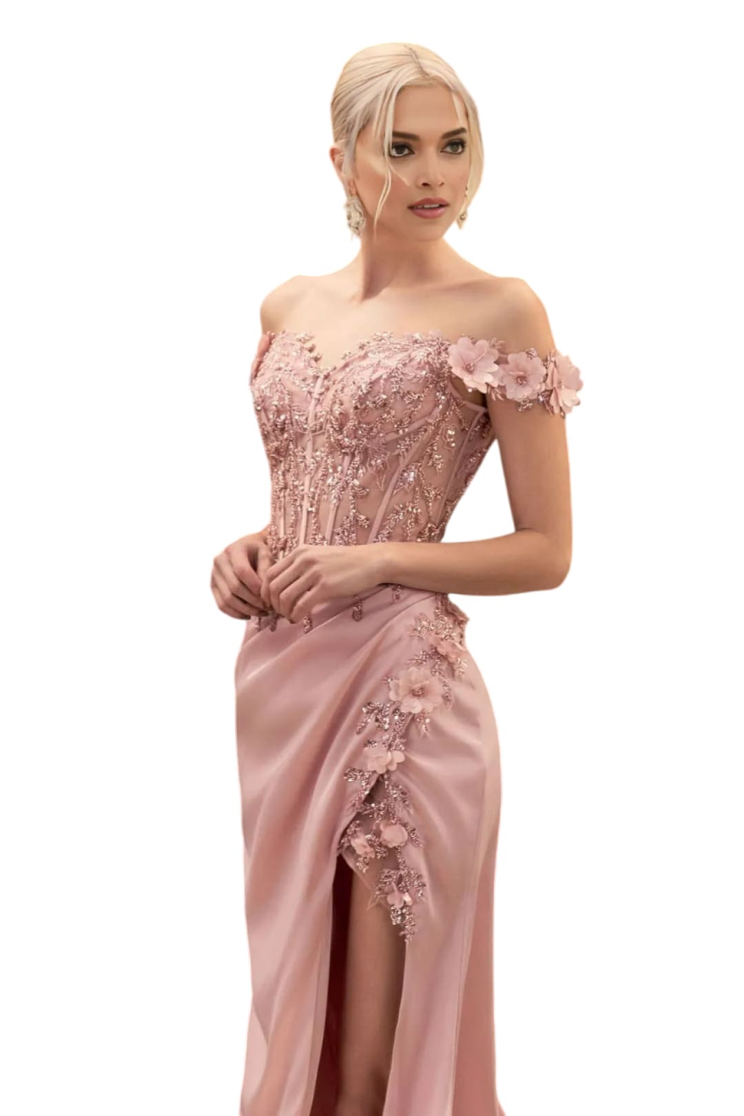 Cinderella Divine CD0186 Sexy Long Off The Shoulder Formal Gown (Copy) - Dress