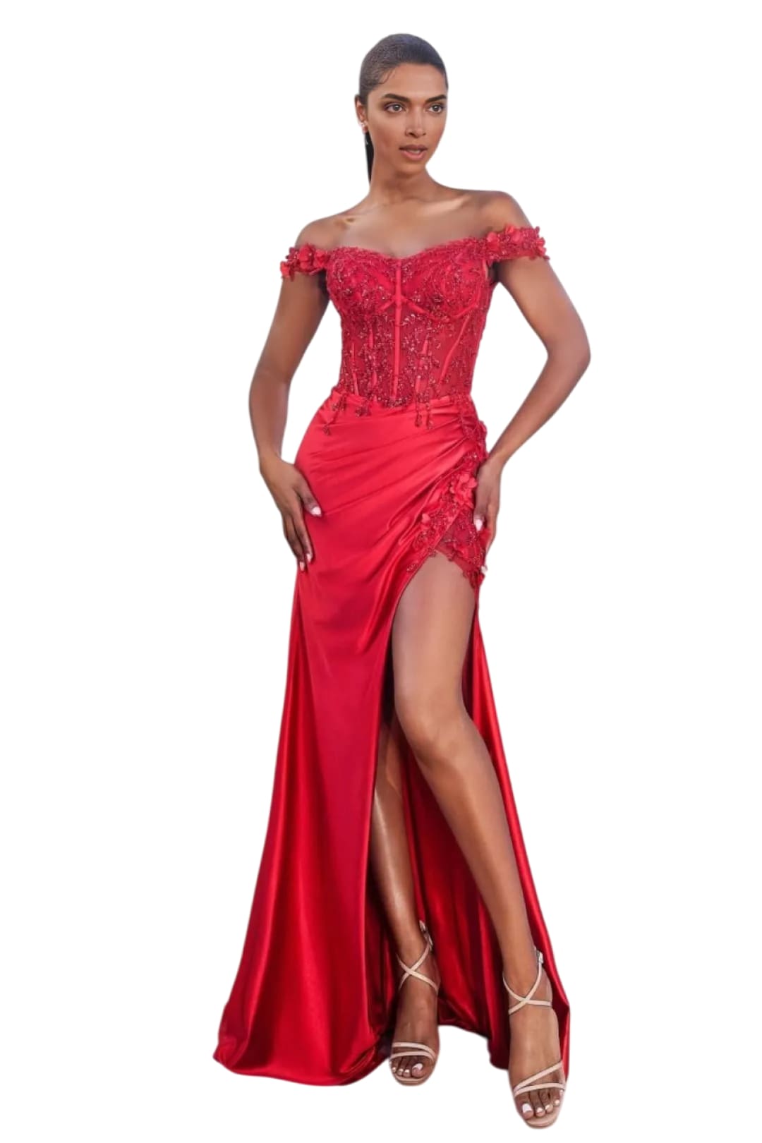 Cinderella Divine CD0186 Sexy Long Off The Shoulder Formal Gown (Copy) - Dress