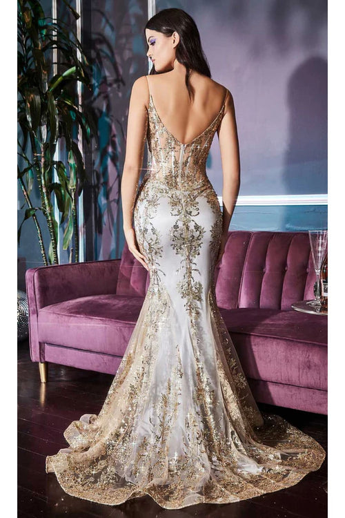 Cinderella Divine - J810 Shimmer Corset Bodice Mermaid Junior Prom Gown - Prom Dress