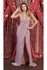 Special Occasion Evening Gown - DUSTY ROSE / 4