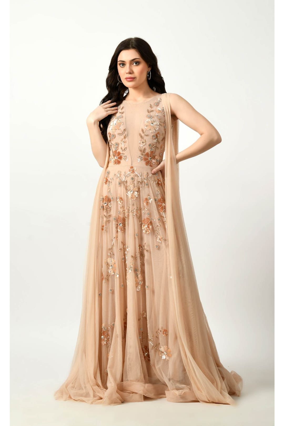 Couture Fashion Dress CF242503101 by FG - Blush / 6 - Dress