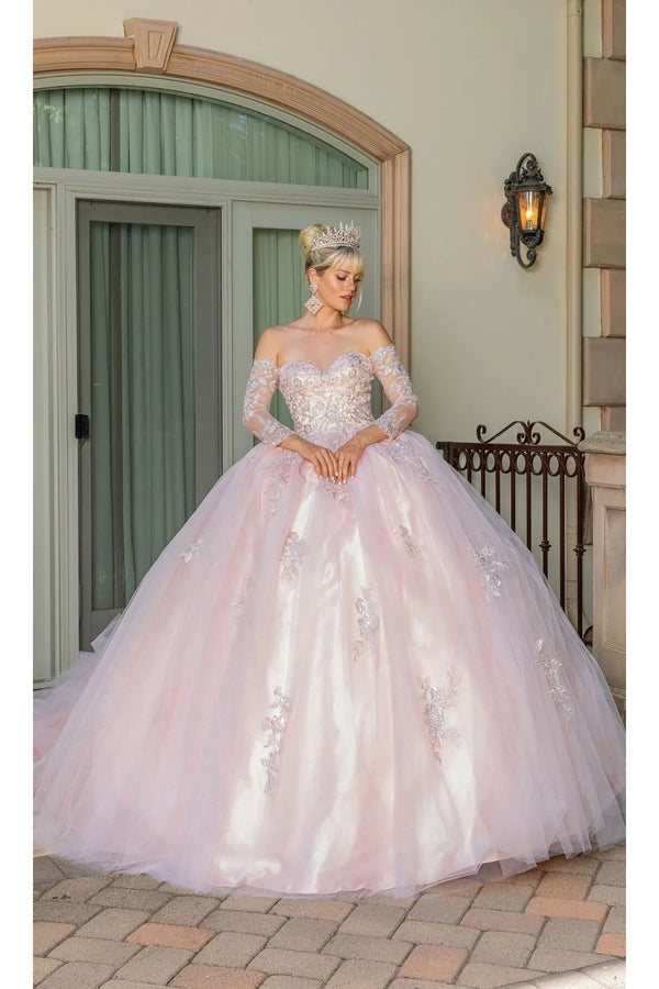 Dancing Queen Dresses DQ-1674 Blush Pink Quinceañera Dress - Blush / S - Dress
