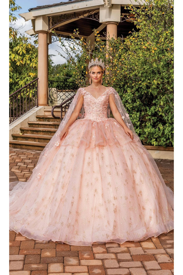 Dancing Queen Dresses DQ-1702 Quinceañera Stunning Quince Dress - Rose gold / XS - Dress