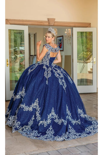 Dancing Queen Dresses DQ-1709 Navy Quinceañera for a Timeless Presence - Navy / XS - Dress