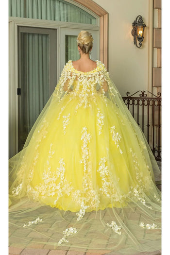 Dancing Queen Dresses DQ-1725 Quinceañera for Effortless Elegance - Yellow / XS - Dress