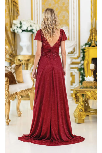 Dancing Queen Dresses DQ-4496 Elegant Short-Sleeve Long Formal Dress - Dress