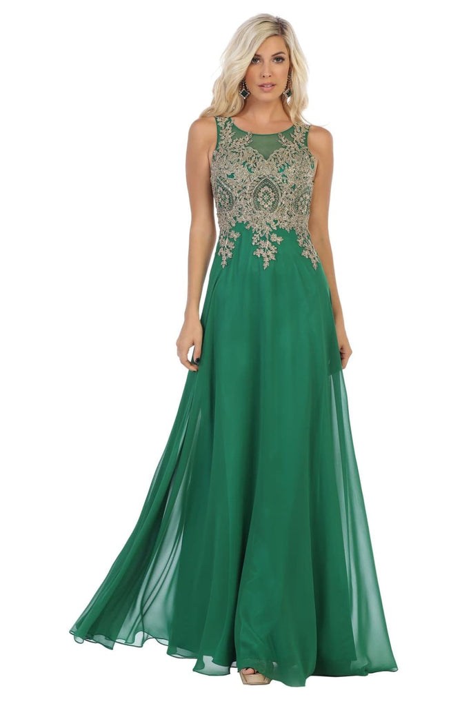 Elegant Engagement Gown - Emerald Green / 4