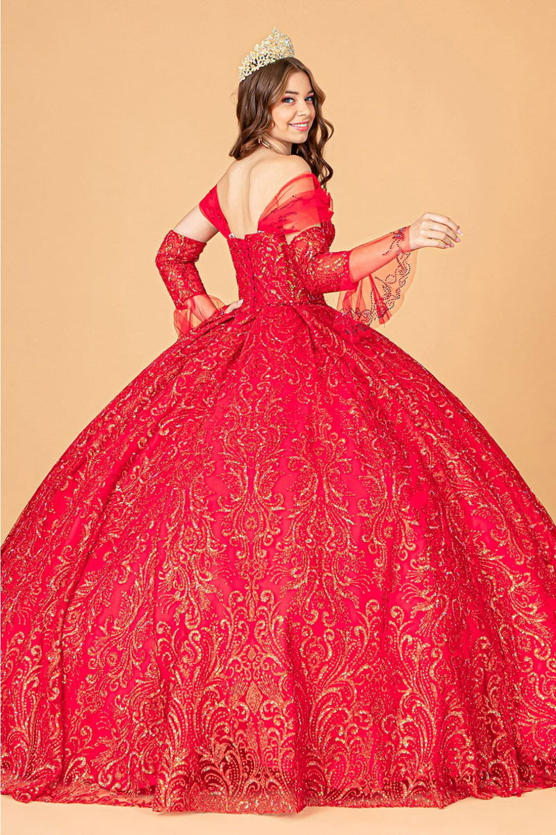 white christmas dresses MORILEE #89412 RED/GOLD Contrasting Three-Dimensional Appliquéd Quince –  PROM BAE