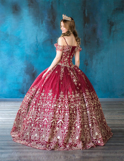 Embroidered Off-Shoulder Quinceañera Dress by Calla KY75110
