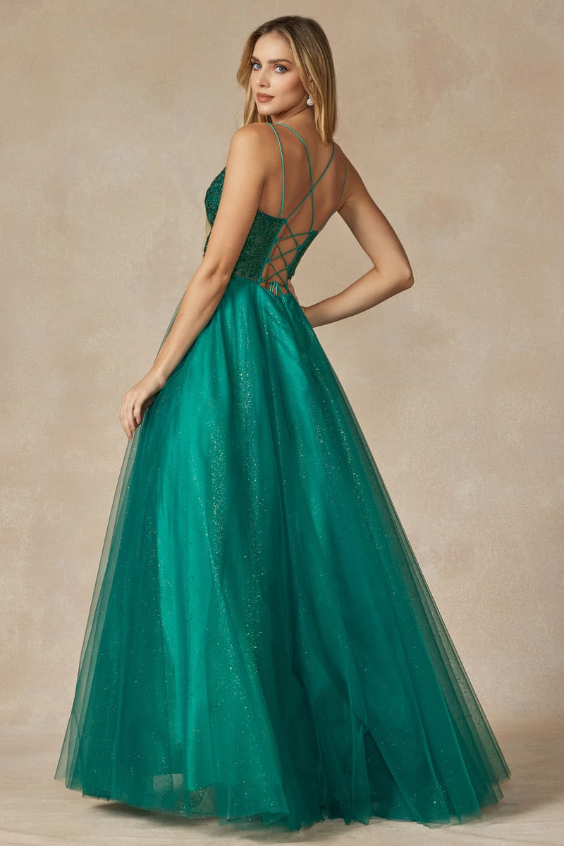 Juliet 268 Embroidered Sparkle Tulle Ball Gown