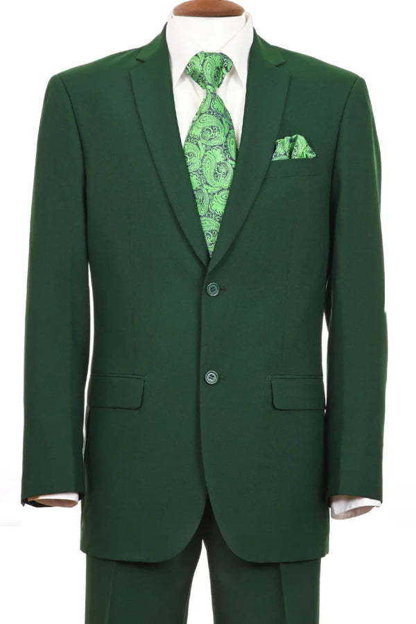 Emerald Green Groomsmen Suit for Men & Boys - Perfect for Weddings + Free Tie - Emerald Green / 38Regular - Suits
