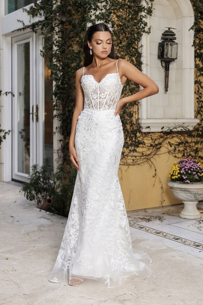 Engagement Dress Sweetheart Mermaid Sequin Gown By Royal Queen RQ8138 - IVORY / 4 - Dress