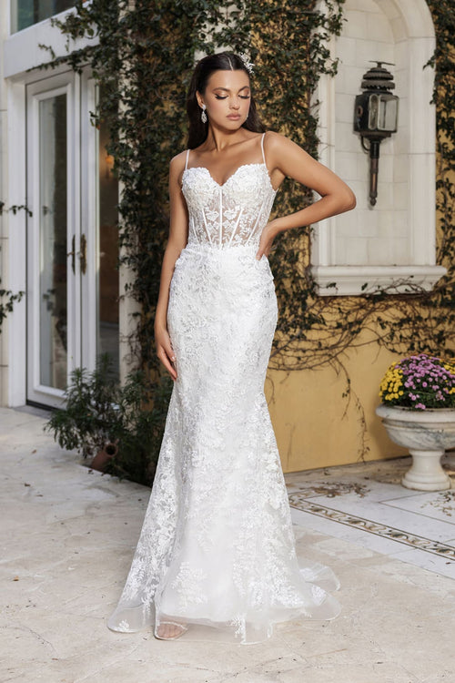 Engagement Dress Sweetheart Mermaid Sequin Gown By Royal Queen RQ8138 - IVORY / 4 - Dress