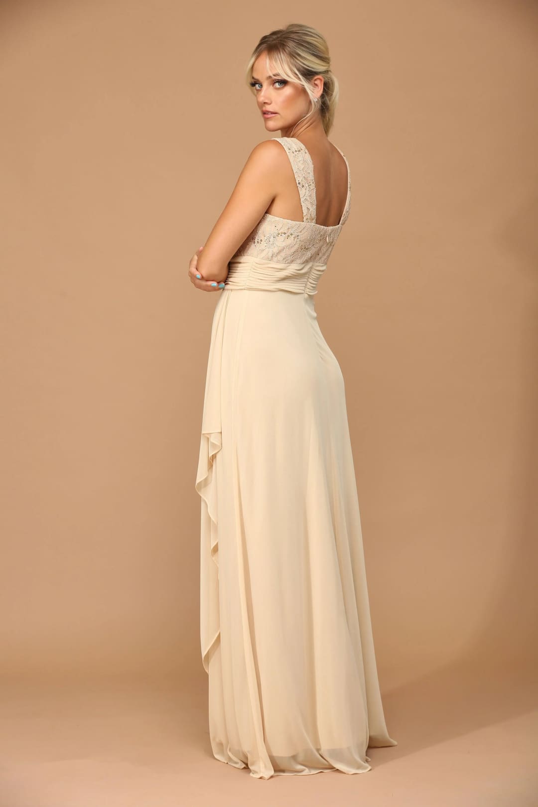 Eva USA 3094 Long Mother of the Bride Lace Chiffon Jacket Dress - Mother of the Bride Dress