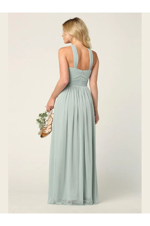 Eva USA 3206 Halter Long Bridesmaids Dress - Bridesmaids Dress