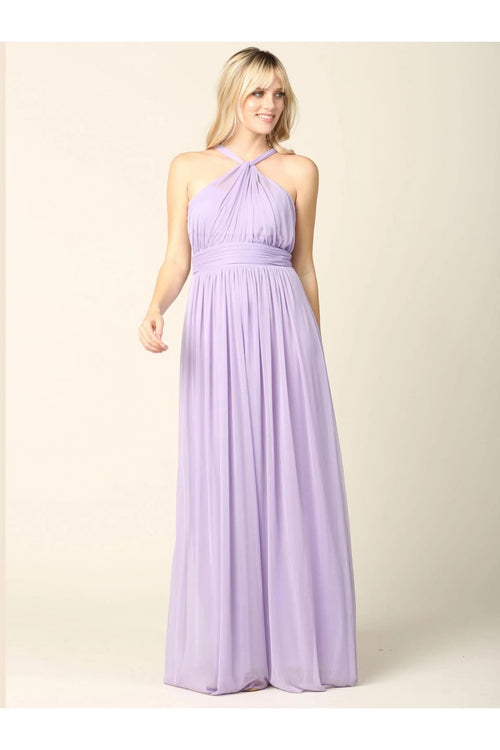 Eva USA 3206 Halter Long Bridesmaids Dress - Bridesmaids Dress