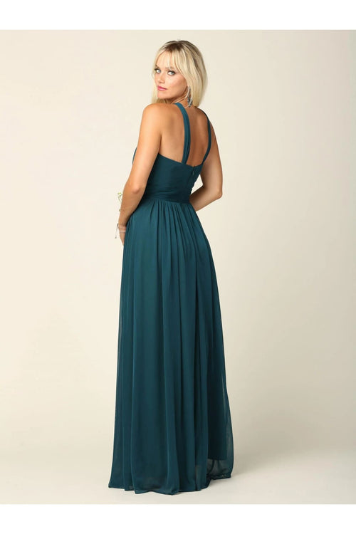 Eva USA 3206 Halter Long Bridesmaids Dress - Bridesmaids Dress