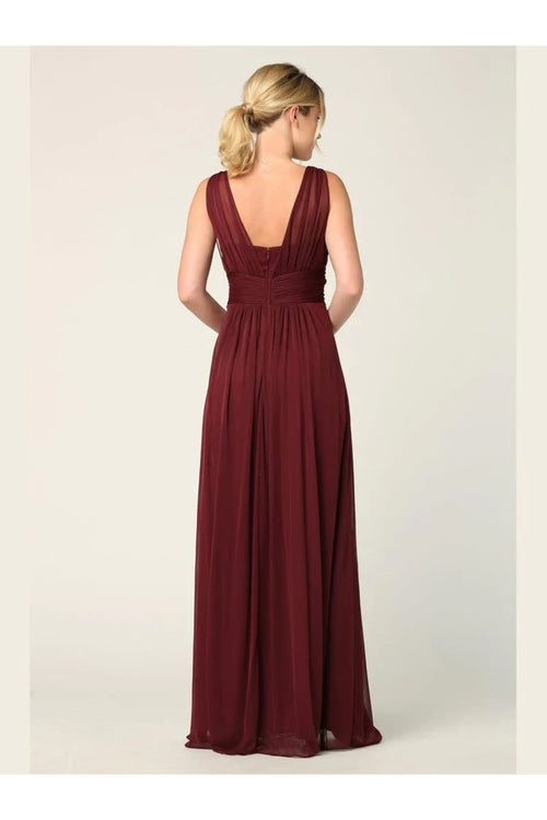 Eva USA 3342 Long Sleeveless Bridesmaids Dress - Bridesmaids Dress