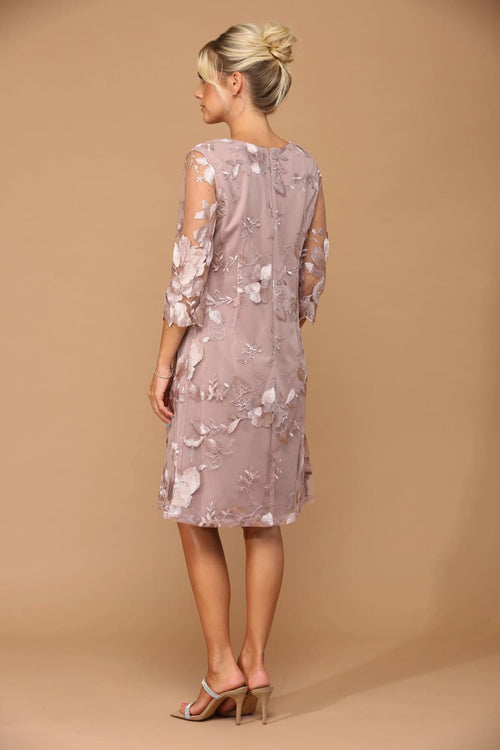 Eva USA 3351 Short Mother of the Bride Chiffon Dress - Mother of the Bride Dress