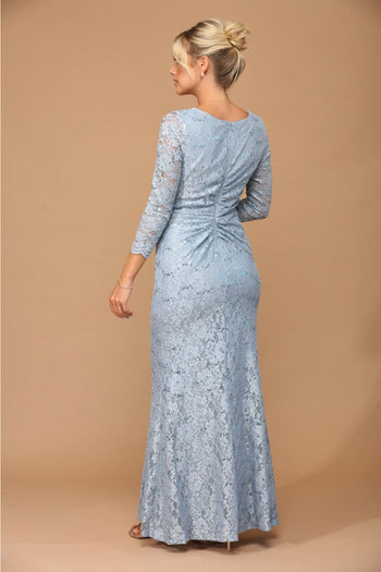 Eva USA 3397 Fully Lined Evening Mother of the Bride Long Dress - Dress