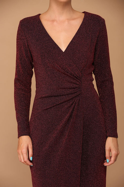 Eva USA 3401 Long Mother of the Bride Formal Metallic Dress - Mother of the Bride Dress